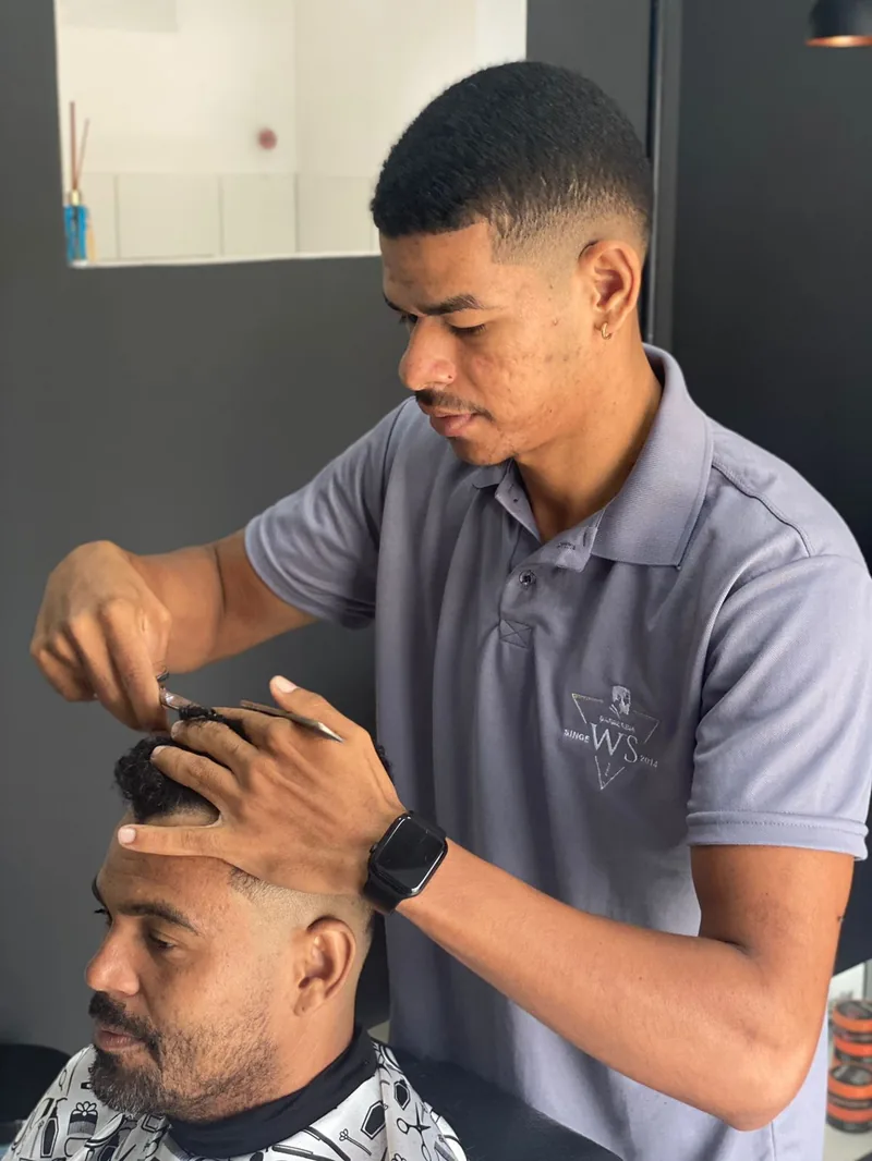 Wendson na WS Barbearia, em Ruy Barbosa